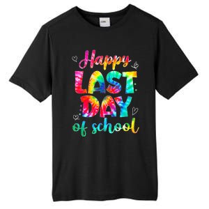 Happy Last Day Of School Tie Dye Students And Teachers Tall Fusion ChromaSoft Performance T-Shirt