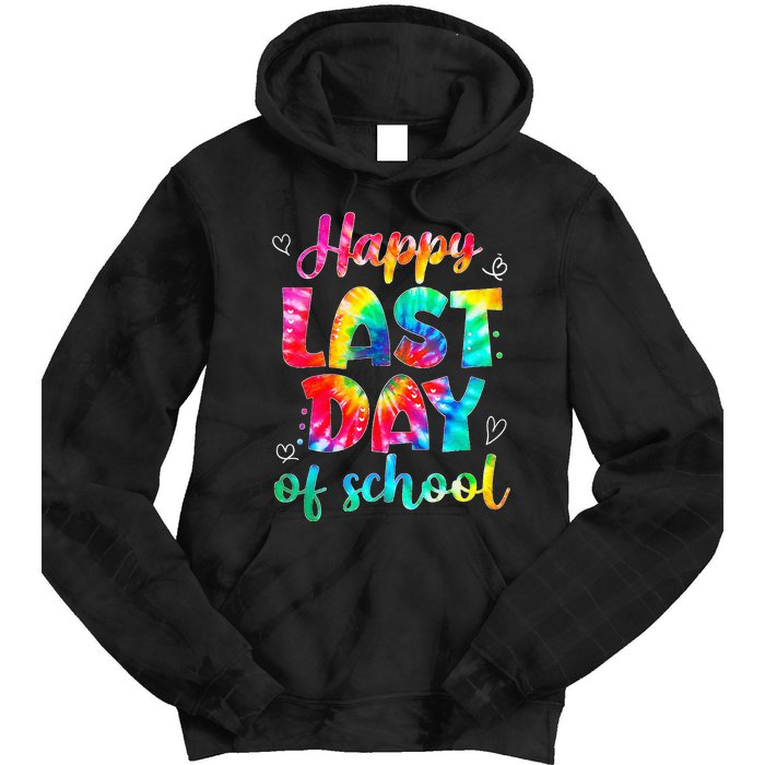 Happy Last Day Of School Tie Dye Students And Teachers Tie Dye Hoodie