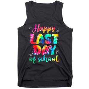 Happy Last Day Of School Tie Dye Students And Teachers Tank Top