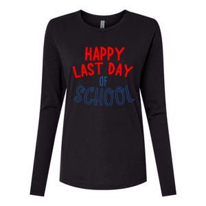 Happy Last Day Of School Summer Vacation Womens Cotton Relaxed Long Sleeve T-Shirt