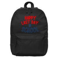 Happy Last Day Of School Summer Vacation 16 in Basic Backpack