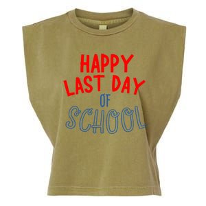 Happy Last Day Of School Summer Vacation Garment-Dyed Women's Muscle Tee