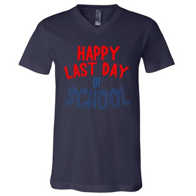 Happy Last Day Of School Summer Vacation V-Neck T-Shirt