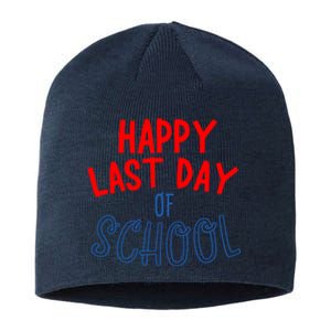 Happy Last Day Of School Summer Vacation Sustainable Beanie