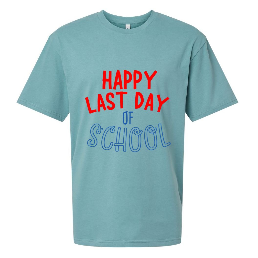 Happy Last Day Of School Summer Vacation Sueded Cloud Jersey T-Shirt