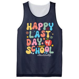 Happy Last Days Of School Headstart Retro Groovy Last Day Mesh Reversible Basketball Jersey Tank