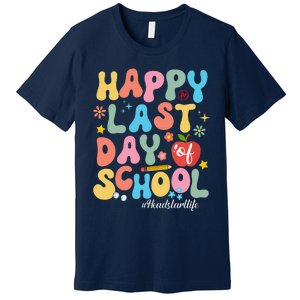 Happy Last Days Of School Headstart Retro Groovy Last Day Premium T-Shirt