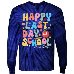 Happy Last Days Of School Headstart Retro Groovy Last Day Tie-Dye Long Sleeve Shirt