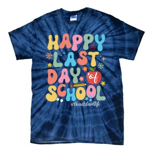 Happy Last Days Of School Headstart Retro Groovy Last Day Tie-Dye T-Shirt