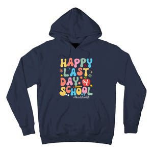 Happy Last Days Of School Headstart Retro Groovy Last Day Tall Hoodie