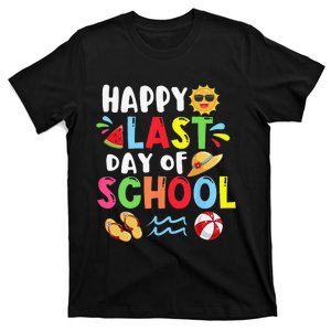 Happy Last Day Of School Summer Time Cute Sun Students Funny T-Shirt