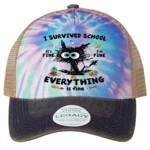 Happy Last Day Of School Teacher Student Graduation Legacy Tie Dye Trucker Hat