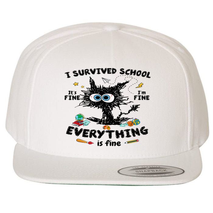 Happy Last Day Of School Teacher Student Graduation Wool Snapback Cap