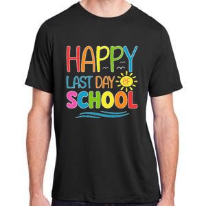 Happy Last Day Of School Teacher Student Graduation Summer Adult ChromaSoft Performance T-Shirt