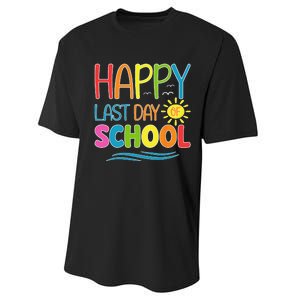 Happy Last Day Of School Teacher Student Graduation Summer Performance Sprint T-Shirt