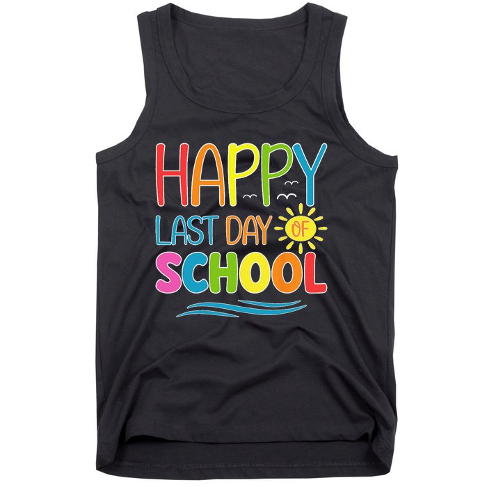 Happy Last Day Of School Teacher Student Graduation Summer Tank Top