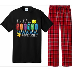 Happy Last Day of School Teachers Student Hello Summer Vibes Pajama Set