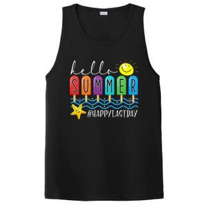 Happy Last Day of School Teachers Student Hello Summer Vibes PosiCharge Competitor Tank