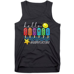 Happy Last Day of School Teachers Student Hello Summer Vibes Tank Top