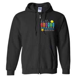 Happy Last Day of School Teachers Student Hello Summer Vibes Full Zip Hoodie