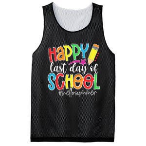 Happy Last Day Of School Teacher Kids Graduation Last Day Mesh Reversible Basketball Jersey Tank