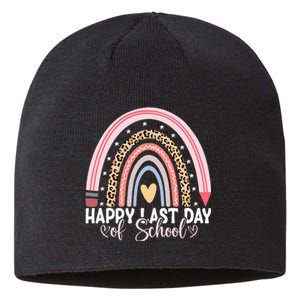 Happy Last Day Of School Hello Summer Teacher Student Sustainable Beanie