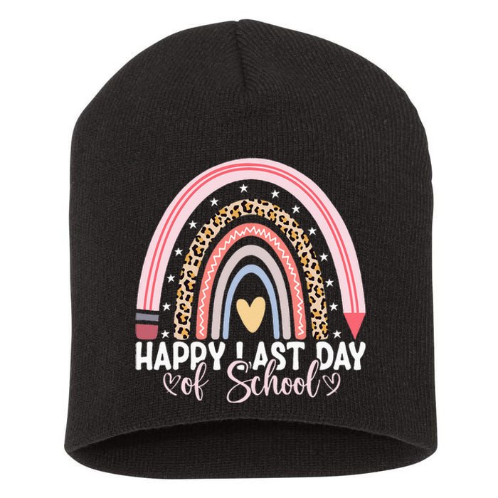 Happy Last Day Of School Hello Summer Teacher Student Short Acrylic Beanie