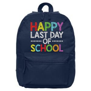 Happy Last Day Of School Funny Teacher And Student Summer 16 in Basic Backpack