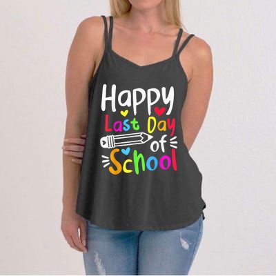 Happy Last Day Of School Students Wo Funny Summer Beak Women's Strappy Tank