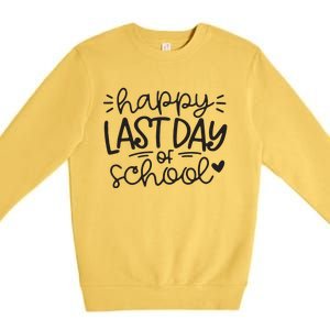 Happy Last Day Of School Teacher Student Graduation Premium Crewneck Sweatshirt