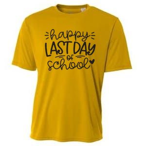 Happy Last Day Of School Teacher Student Graduation Cooling Performance Crew T-Shirt