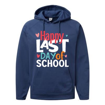 Happy Last Day Of School Teacher Student Graduation Performance Fleece Hoodie