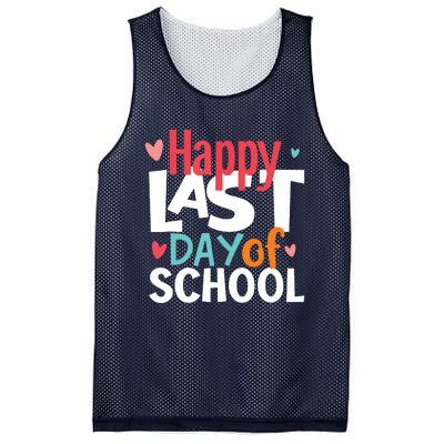 Happy Last Day Of School Teacher Student Graduation Mesh Reversible Basketball Jersey Tank