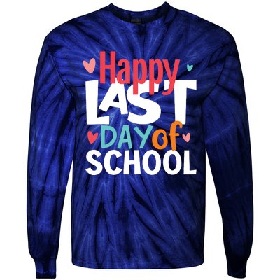 Happy Last Day Of School Teacher Student Graduation Tie-Dye Long Sleeve Shirt