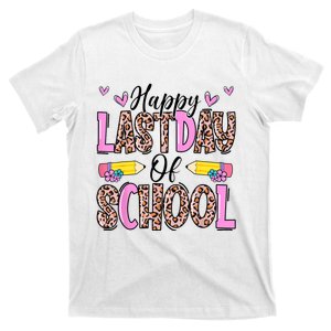 Happy Last Day Of School Leopard Teacher End Of School Year T-Shirt