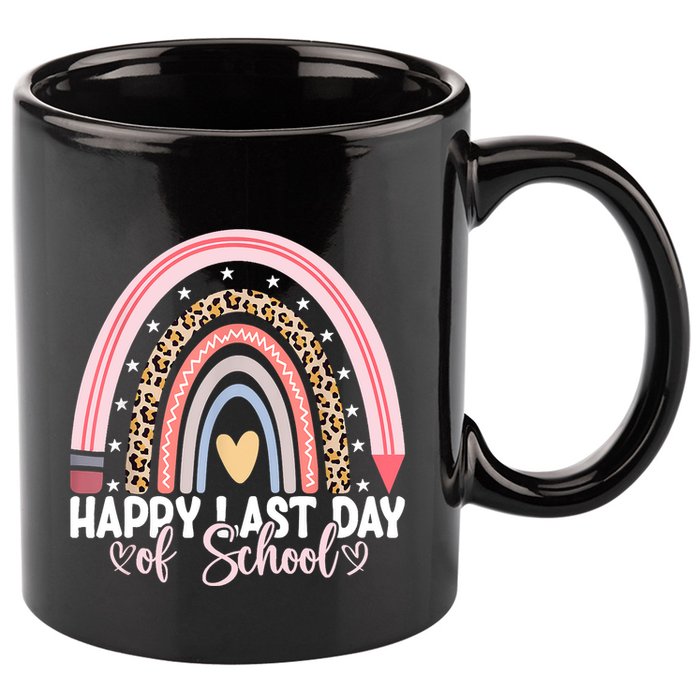 Happy Last Day Of School Hello Summer Teacher Student 11oz C Handle Ceramic Mug