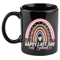 Happy Last Day Of School Hello Summer Teacher Student 11oz C Handle Ceramic Mug