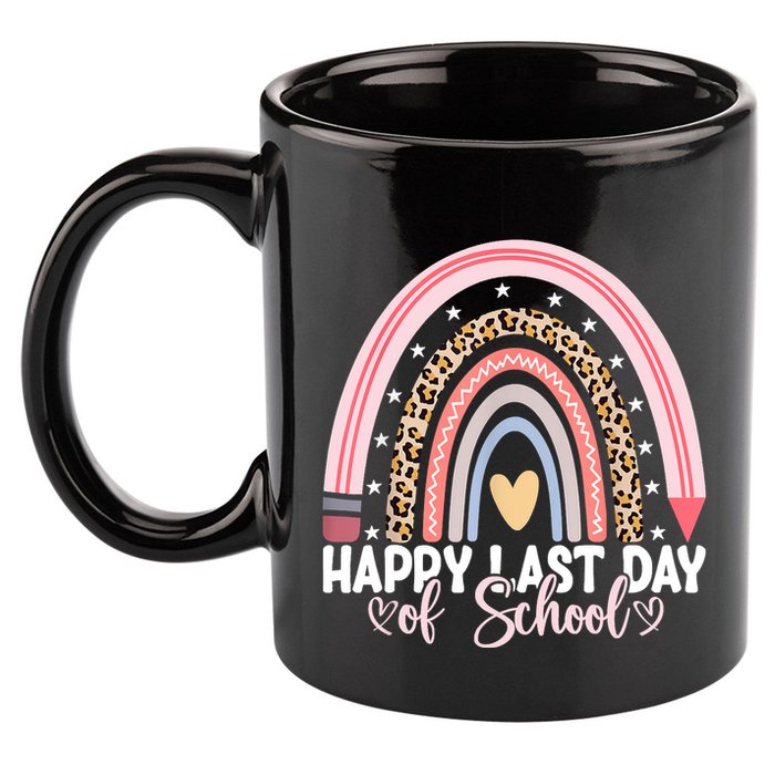 Happy Last Day Of School Hello Summer Teacher Student 11oz C Handle Ceramic Mug