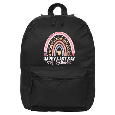 Happy Last Day Of School Hello Summer Teacher Student 16 in Basic Backpack