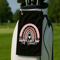 Happy Last Day Of School Hello Summer Teacher Student Golf Towel