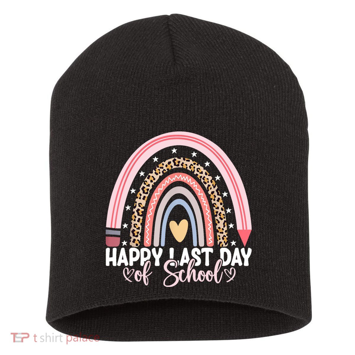 Happy Last Day Of School Hello Summer Teacher Student Short Acrylic Beanie