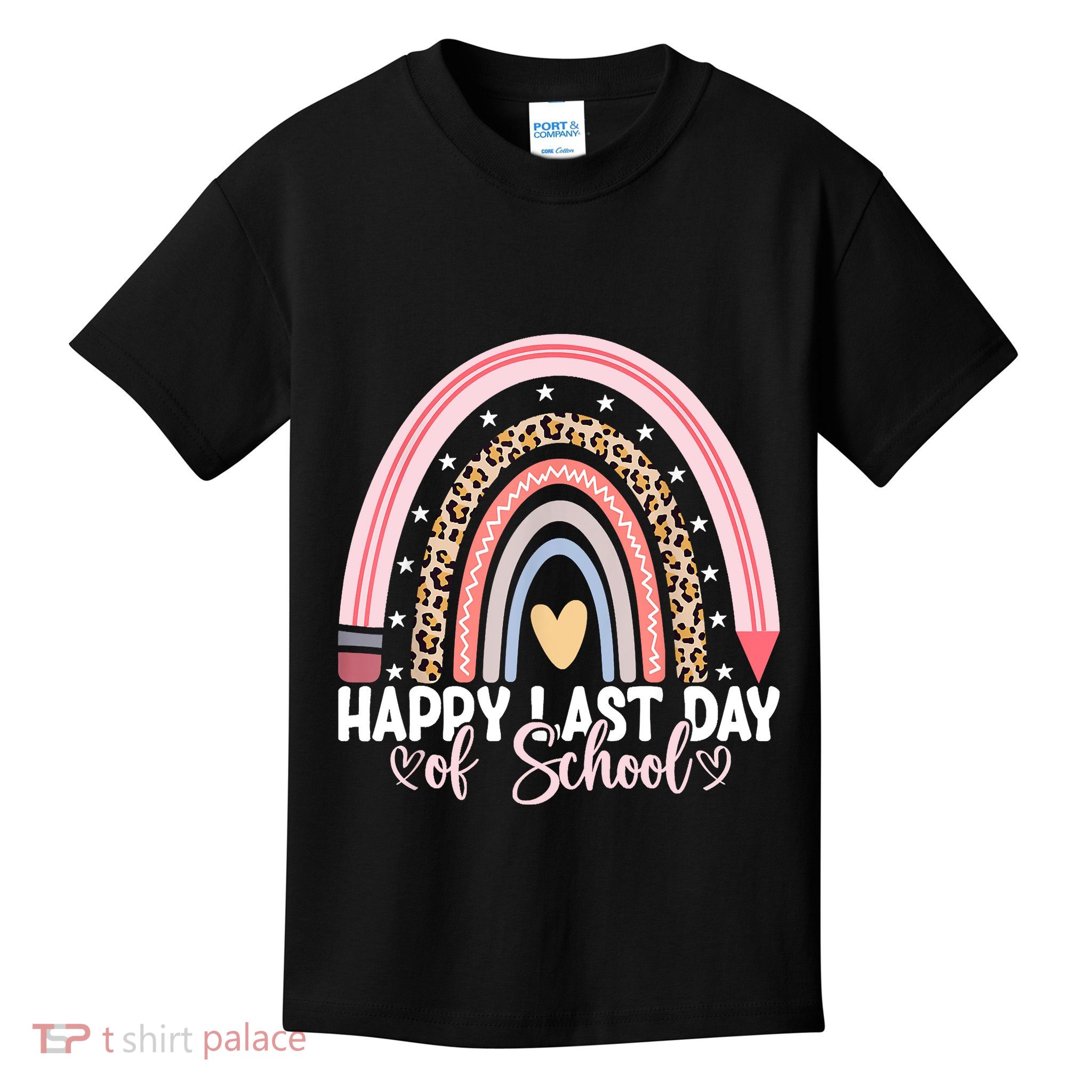 Happy Last Day Of School Hello Summer Teacher Student Kids T-Shirt