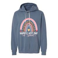 Happy Last Day Of School Hello Summer Teacher Student Garment-Dyed Fleece Hoodie