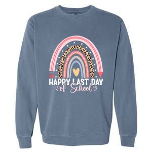 Happy Last Day Of School Hello Summer Teacher Student Garment-Dyed Sweatshirt