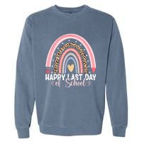 Happy Last Day Of School Hello Summer Teacher Student Garment-Dyed Sweatshirt