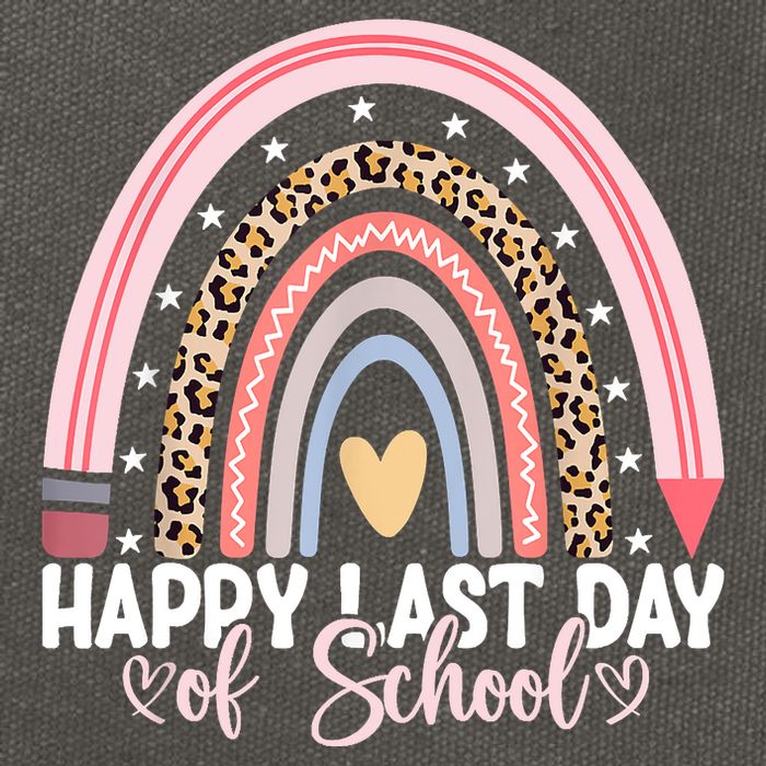 Happy Last Day Of School Hello Summer Teacher Student Cotton Canvas Backpack
