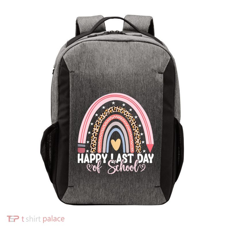 Happy Last Day Of School Hello Summer Teacher Student Vector Backpack