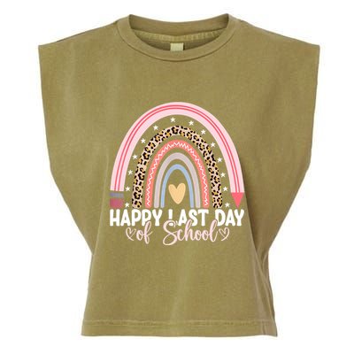 Happy Last Day Of School Hello Summer Teacher Student Garment-Dyed Women's Muscle Tee