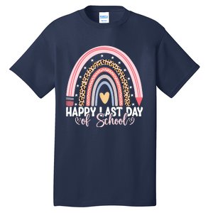 Happy Last Day Of School Hello Summer Teacher Student Tall T-Shirt