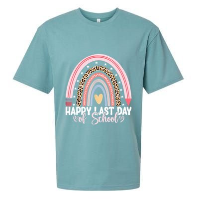 Happy Last Day Of School Hello Summer Teacher Student Sueded Cloud Jersey T-Shirt